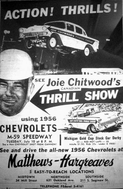Pontiac Speedway (M-59 Speedway) - Joie Chitwood At M-59 (newer photo)